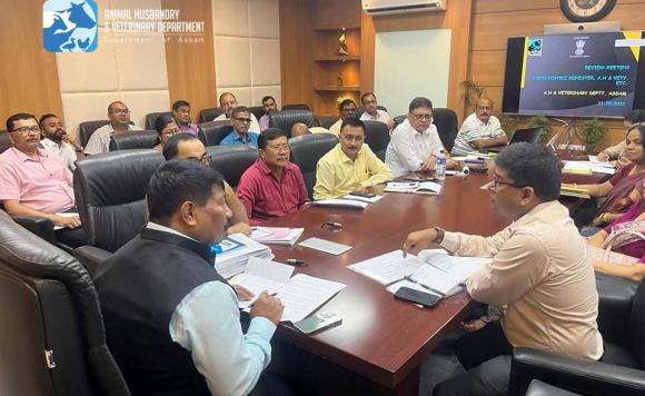 Hon’ble Veterinary Minister, Sri Atul Bora reviewed the progress of various schemes of the department on 11th October’ 2022
