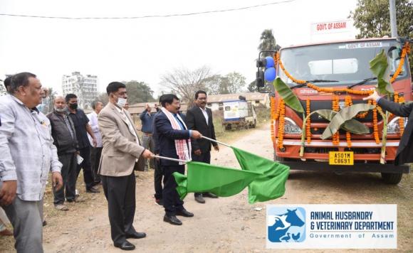 Flag off of Bulk Liquid Nitrogen Transport Tanker by Hon’ble Veterinary Minister Sri Atul Bora on 19th February’ 2021