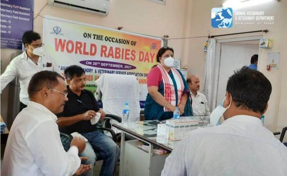 Assam Animal Husbandry & Veterinary Service Association observed World Rabies Day on 28th September’ 2021 at Chenikuthi